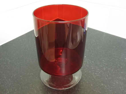 Photo of free Ruby Red Glass Hurricane Pillar Candle Vase (Maidenhead SL6) #1