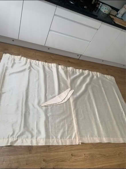 Photo of free Satin feel cream curtains 44” wide 54” lenghth (Riverside B98) #1