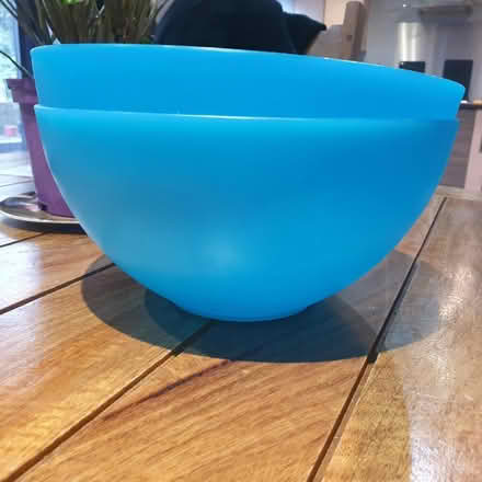 Photo of free 2 large blue bowls (PR25 leyland) #2
