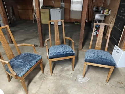 Photo of free Three blue dining chairs (Alameda) #1