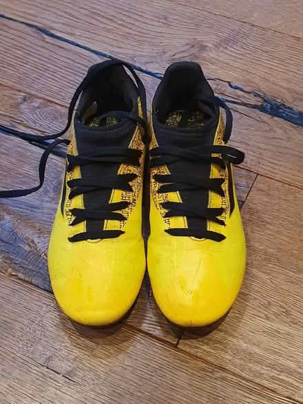 Photo of free Football shoes yellow studs size 3 (High Barnet) #1