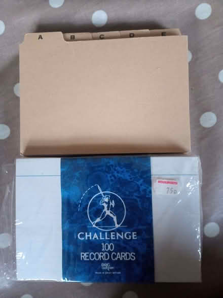 Photo of free File cards 5"X3"' with dividers (Kempston MK42) #1