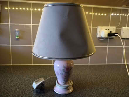 Photo of free Table lamp, small dent in shade. (Hurstpierpoint BN6) #1
