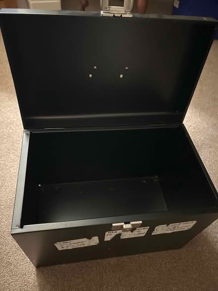 Photo of free Lockable black filing box (Mansfield nottinghamshire) #2
