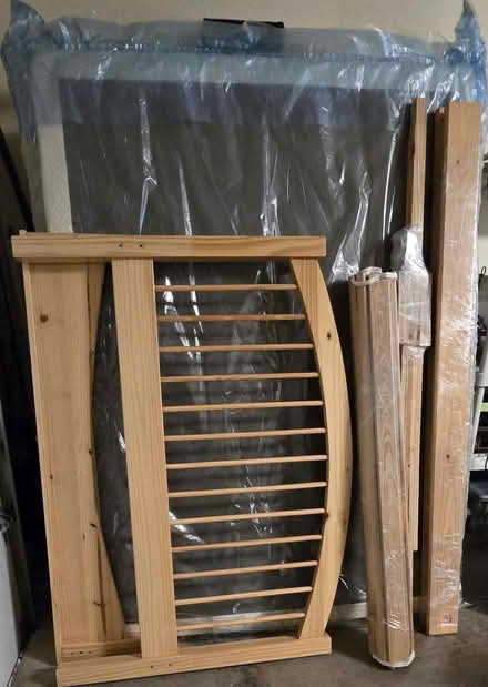 Photo of free Full bed frame and queen box spring (San Antonio Texas) #1