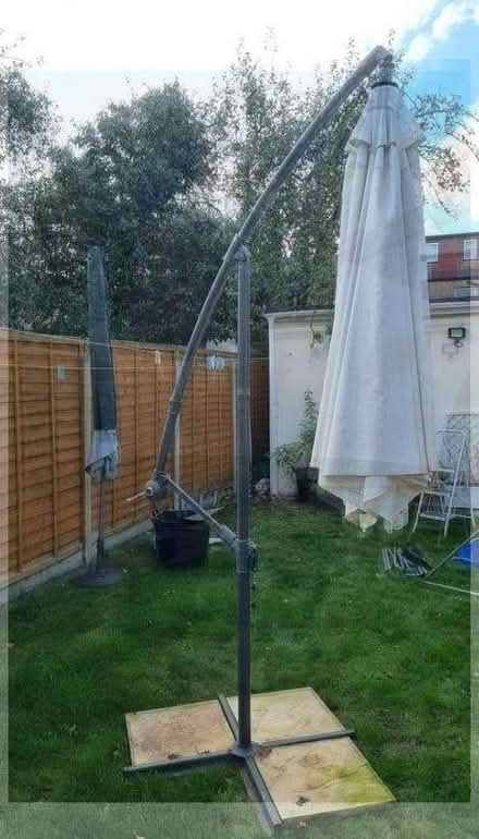 Photo of free Cream Cantilever 3m banana parasol canopy Vonhaus (Seven Kings IG3) #3