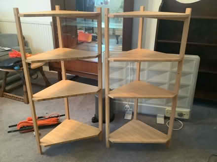 Photo of free 2 four shelf bamboo corner units (Malvern, Worcestershire) #1