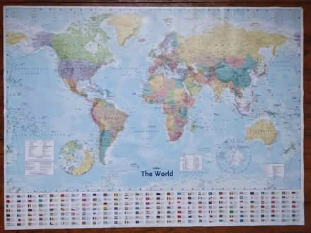 Photo of free Large world map on paper (Annandale St EH7) #1