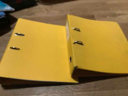 Photo of free 2 yellow lever arch files, can be split, if (Brampton S40) #1
