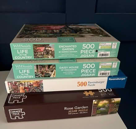 Photo of free 4 x 500 piece puzzles (Cottonmill, St Albans, AL1) #1
