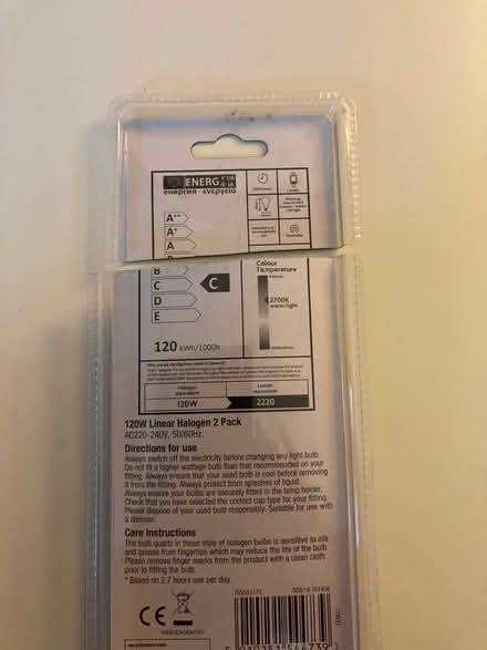 Photo of free Linear halogen bulbs (Woodseats S8) #2