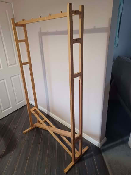 Photo of free clothes rack, wooden, folding (The Hockering GU22) #1