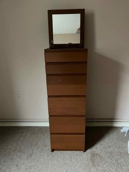 Photo of free Tall chest of drawers (Kingsmead) #1