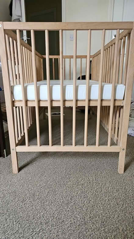 Photo of free Baby/Toddler cot and mattress (EH5) #1