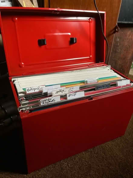 Photo of free metal box with paper files (Glastonbury BA6) #1