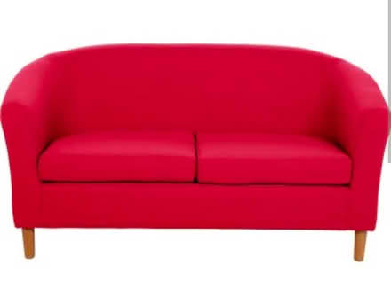 Photo of free Small red tub sofa (Bexleyheath DA7) #1