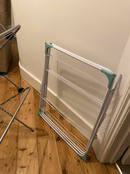 Photo of free Clothes airer x 2 and dustpan and brush (Fulham Palace Rd SW6) #1
