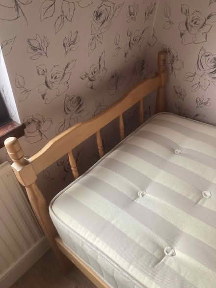 Photo of free Single pine bed with mattress (Winter's Bridge KT7) #2