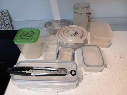 Photo of free Plastic storage containers. (New Malden KT3) #1