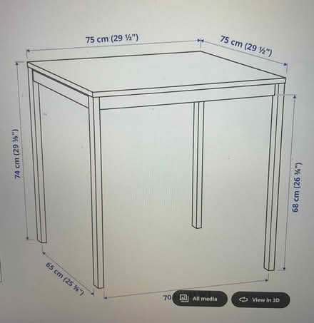 Photo of free Minimalist white table (Shepherds Bush W12) #2