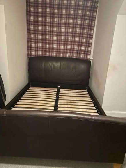 Photo of free Brown faux leather King size bed frame (Abbeyhill EH7) #3