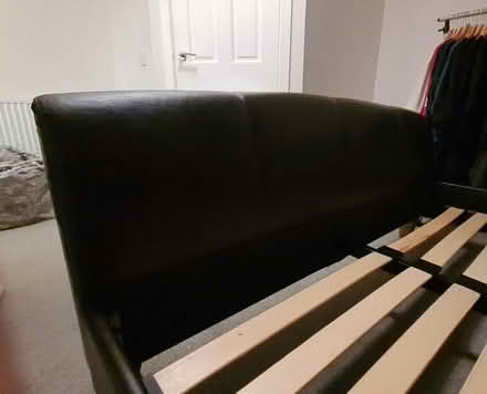 Photo of free Brown faux leather King size bed frame (Abbeyhill EH7) #2