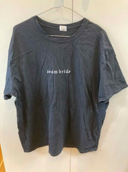 Photo of free ‘Team Bride’ Plain Black T-Shirt (Holloway) #1