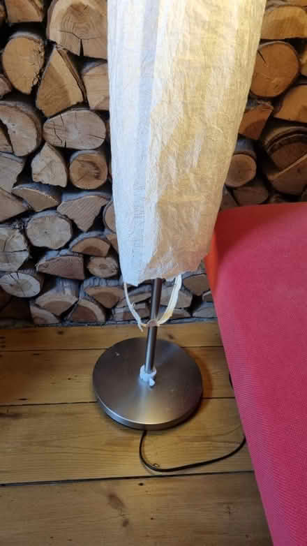 Photo of free Standing lamp, torn lampshade, EU (Guildford GU1 4) #2