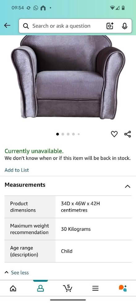 Photo of free Child's chair (West Norwood SE27) #2