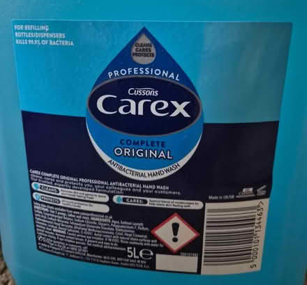 Photo of free Carex hand wash, 4 litres (Fleetville AL1) #2