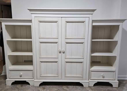 Photo of free Ethan Allen media center/ cabinets (Cuttermill neighborhood) #1