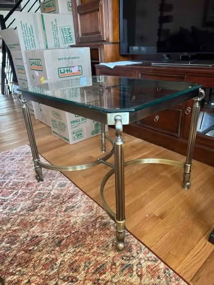 Photo of free Coffee and End Table - Brass Finish (Somerset) #1