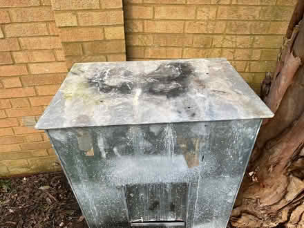 Photo of free Scrap metal: stainless steel coal bunker (Hinchley Wood KT10) #1