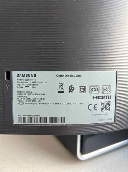 Photo of free Samsung 60cm monitor (Morley LS27) #3