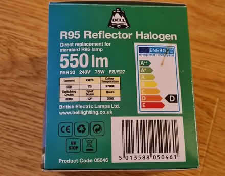 Photo of free R95 Reflector Halogen Bulb 75W (Burgess Hill RH15) #1
