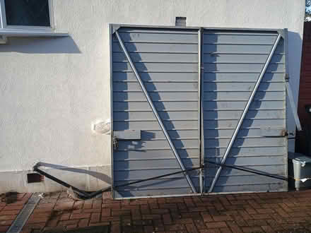 Photo of free Scrap metal garage door (white) (SE12) #1