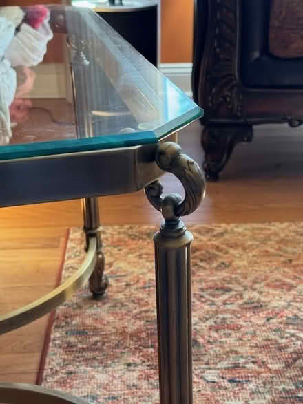 Photo of free Coffee and End Table - Brass Finish (Somerset) #4