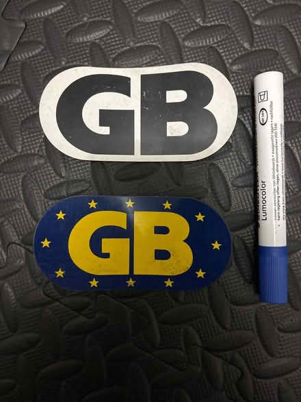 Photo of free Two magnetic car GB stickers (West Green N15) #1