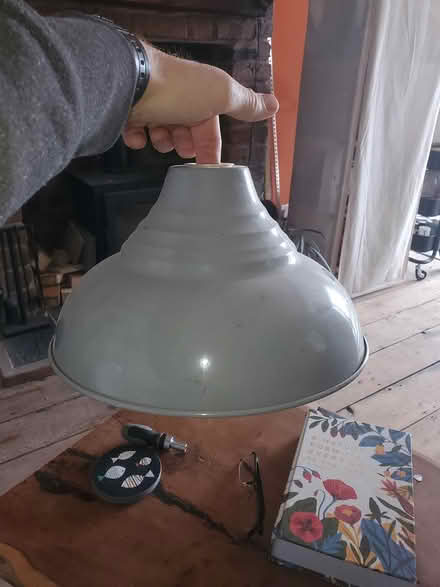 Photo of free Metal, grey lamp shade (Totterdown, Bristol) #1