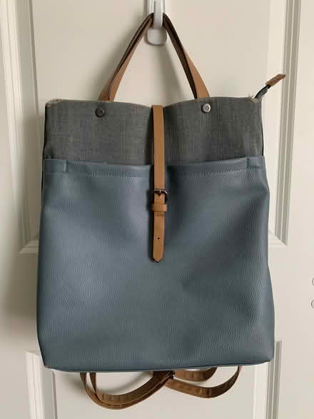 Photo of free Medium blue grey bag/backpack (Eglinton & Lawrence) #1