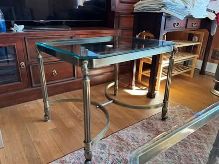 Photo of free Coffee and End Table - Brass Finish (Somerset) #3