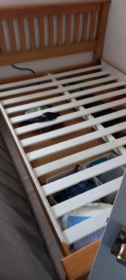 Photo of free Pine Double bedframe (Market Deeping) #1