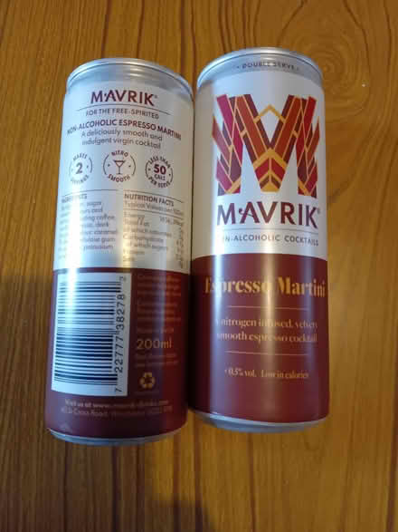Photo of free 2 Non alcoholic expresso martini cans (Station Area RG21) #1