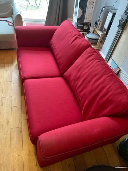 Photo of free 2 seat sofa - red (Catford) #2
