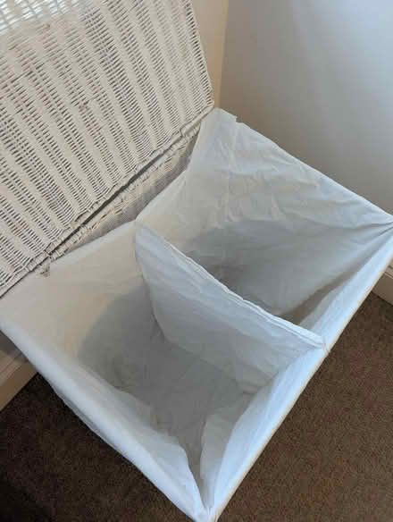 Photo of free White wicker laundry basket (SG5) #4