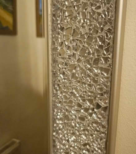 Photo of free B&M Large Silver Glitter Mirror (Rackheath NR13) #3