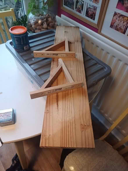 Photo of free pine shelf and two brackets 87 x 18 cm (Stafford ST17) #1