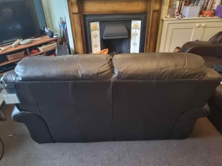 Photo of free One brown faux leather sofa (Stone ST15) #4