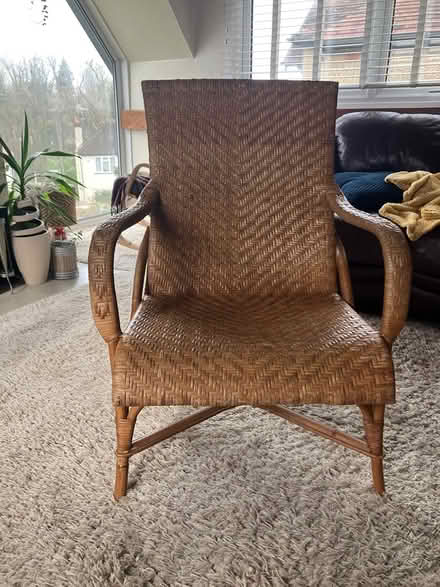 Photo of free Large bamboo and rattan chair (Coulsdon, nr, train station) #2