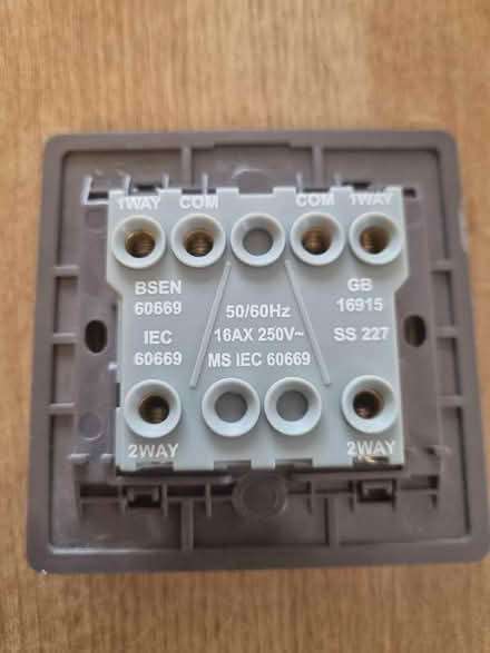 Photo of free Double wall light switch in dark brown (Emerson Valley MK4) #2
